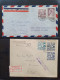 Delcampe - Cover , Airmail 1930-1960c Collection Of Jusqu'à Handstamps And Similar Route Indications In English (approx. 160 Covers - Collections (with Albums)