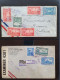 Delcampe - Cover , Airmail 1930-1960c Collection Of Jusqu'à Handstamps And Similar Route Indications In English (approx. 160 Covers - Collections (with Albums)