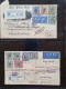 Delcampe - Cover , Airmail 1930-1960c Collection Of Jusqu'à Handstamps And Similar Route Indications In English (approx. 160 Covers - Collections (with Albums)