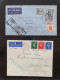 Delcampe - Cover , Airmail 1930-1960c Collection Of Jusqu'à Handstamps And Similar Route Indications In English (approx. 160 Covers - Collections (with Albums)