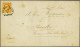 Cover Den Helder A (Ey 250) Op 15 Cent Donkeroranje Op Vouwbrief Van Terschelling (langstempel Achterzijde) 10-7-1852(?) - Other & Unclassified