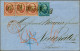 Cover 5 Cent Blauw En 10 Cent Rood (3x) Op Briefomslag Van Amsterdam 26-6-1867 Via Emmerich, Basel En Bern Naar Neuchate - Autres & Non Classés