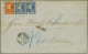 Cover 5 Cent Blauw In Paar En 15 Cent Oranjebruin Op Vouwbrief Van Amsterdam 18-1-1870 Via Emmerich Naar Moskou, Pracht  - Otros & Sin Clasificación