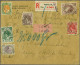Cover 2½ Gulden Grijsviolet Samen Met 5 Andere Waarden Op Aangetekende Envelop Van De 5e Gewichtsklasse Met Een Aangegev - Non Classés