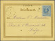 Cover Briefkaartformulier In Bruin Gefrankeerd Met Willem III 5 Cent Blauw Vanuit Eijsden (langstempel) Via Maastricht ( - Entiers Postaux