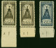 1923-1923, 2½ Gulden Zwartbruin (2x) Beide Met Velrand Met Plaatnrs. 1 Resp.  2 En 5 Gulden Donkerblauw Met Velrand Met  - Sin Clasificación