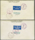 Cover , Airmail Meeuwen 15 En 25 Gulden Op 2 Particuliere, Geïllustreerde Eerstedagenveloppen Van Amsterdam 12-11-1951 N - Non Classés