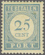 Unmounted Mint 25 Cent Lichtblauw, Cat.w. 475 - Postage Due