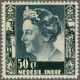 Mounted Mint Kreisler 50 Cent Donkergrijs Met Watermerk, Pracht Ex., Cat.w. 350 - Netherlands Indies