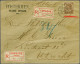 Cover Wilhelmina 15 Cent Bruin Met Grootrond Bonaire 11 Mei 1914 Op Aangetekende Drukwerkenvelop Via Curacao Naar Utrech - Curacao, Netherlands Antilles, Aruba