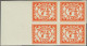 Unmounted Mint , Block Ongetande Kleurproeven Emissie Cijfer 7½ Cent In Bruin, Zwartblauw, Karmijnrose En Oranje In Blok - Suriname ... - 1975