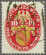Coat Of Arms Baden 10 Pfennig With Variety Watermark Upright, Very Fine With 2019 Hans-Dieter Schlegel Certificate, Cat. - Otros & Sin Clasificación