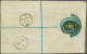 Cover 1877 2½d. Rosy Mauve Plates 8 And 9, On Registered Envelope (2d.) Tied By The Scarce Mortimer E80 Numeral Sent Via - Unclassified