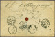 Cover 1895 Postally Used Fiscal On Envelope (opened At Right) Sent Registered From Cardiff 1895 To Germany Bearing Two 1 - Fiscaux