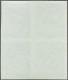 Unmounted Mint , Block 1976 Elisabeth 9p. Deep Violet Error - Imperf - Block Of Four, Unmounted Mint, Cat. £ 360 - Machins