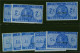 Unmounted Mint 1860 Probate Court 3d., 6d., 1s., 2s.6d., 5s., 10s., £1 And £5 Ultramarine All Overprinted Specimen, A Fi - Fiscali