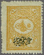 Mounted Mint Tugra Abdul Hamid II 5 Para Olive Yellow With "matbua" Overprint With Variety "inverted Overprint" (Burak N - Other & Unclassified