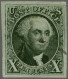 Without Gum 1875 Reprint George Washington 10 Cents Black On Bluish Paper, Very Fine (small Pencil Stroke At Right), Cat - Autres & Non Classés