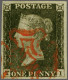 1840 1d. Plate 1b TI Good To Large Margins And A Crisp Strike Of The Maltese Cross In Red, Cat. £ 425 - Used Stamps