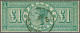 1891 £1 Green (QB), A Fine To Very Fine Example Cancelled With A Good Strike Of The Jersey Cds 1901, Cat. £ 800 - Gebraucht