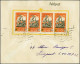 Cover , Block Flemish Legion, 50F In Sheetlets Of 4 On 4 Philatelic Covers (dated 9-5-1944) To Different SS Fieldpost Of - Erinnophilie [E]