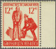 Unmounted Mint British Propaganda Forgery For Germany, 1945, Himmler Chains Citizen 12 Pfennig Red With Margin (hinge Tr - Falsificaciones Y Propaganda De Guerra