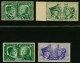 Mounted Mint Italy, 1943 - Hitler/Mussolini 25 And 50c Green, 50c With Sheet Margin Left, Fine/very Fine - Faux & Propagande De Guerre