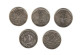 555/ France : 5 X 2 Francs : 1993 Moulin - 1995 Pasteur - 1997 Guynemer - 1998 Cassin - 2000 Semeuse - 2 Francs