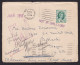 Rhodesia & Nyasaland: Cover To USA, 1955, 1 Stamp, Forwarded, Returned, Finger Retour Cancel (minor Damage) - Rhodesien & Nyasaland (1954-1963)
