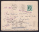 Rhodesia & Nyasaland: Cover To USA, 1955, 1 Stamp, Forwarded, Returned, Finger Retour Cancel (minor Damage) - Rhodesia & Nyasaland (1954-1963)