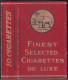 LONDON Vintage FINNEST SELECTED CIGARETTE DE LUX Empty CIGARETTE Packet (**) - Estuches Para Cigarrillos (vacios)