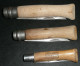 Lot 3 Anciens Couteaux Opinel N° 5 7 & 9 Virobloc Main Gantée Couronnée - Strumenti Antichi