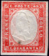 IV EMISSIONE C.40 SASS 16Ea (*) NUOVO SENZA GOMMA CON OTTIMI MARGINI CON DOPPIA IMMAGINE BEN DISCOSTA CERTIFICATO MOSCAD - Sardinien