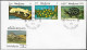 Laos 1984 Y&T 597 à 603. FDC. Reptiles. Eublepharis (gecko), Serpents, Tortue - Snakes