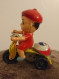 ENFANT SUR MOTO EN TOLE AVEC SA CLE 1965 ESPAGNE AVEC BOITE JOUET N°304 VERCOF - Toy Memorabilia