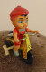 Delcampe - ENFANT SUR MOTO EN TOLE AVEC SA CLE 1965 ESPAGNE AVEC BOITE JOUET N°304 VERCOF - Toy Memorabilia