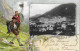 CHUR ► Mehrbild-Litho Mit Stadtansicht Und Wanderer Anno 1903   ►Balkenstempel CHUR◄ - Coira