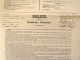 ● CHALON Sur SAONE 1836 M. Antoine Sarrazin Contrat Assurance Maison Saint Bonnet Vers Louhans Compagnie Royale - Banque & Assurance