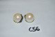 C56 Ancienne Paire De Boucles D'oreilles - Perle - Femme - Earrings