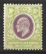 K.U.T....KING EDWARD VII..(1901-10.).....10c.....SG37.....(CAT.VAL.£13..)......MH... - East Africa & Uganda Protectorates