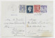 CHAINE 50C+ 40C DULAC + MERCURE 30C SUR ENTIER 1FR20 IRIS CP COLMAR GARE 20.11.1945 POUR SUISSE AU TARIF 2FR40 PEU COM - 1941-66 Escudos Y Blasones