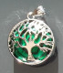 Bijoux - Pendentif Arbre De Vie En Pierre Naturelle Alliage De Zinc Diamètre 28 Mm - Voir Scans Recto Verso - Anhänger