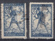 Delcampe - ⁕ Yugoslavia 1919 SHS Slovenia ⁕ CHAIN BREAKERS - VERIGARI 20 & 25 Vin. Mi.103, 104 ⁕ Errors, Shades 6v Used (1v MNH) - Usados