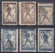 Delcampe - ⁕ Yugoslavia 1919 SHS Slovenia ⁕ CHAIN BREAKERS - VERIGARI 20 & 25 Vin. Mi.103, 104 ⁕ Errors, Shades 6v Used (1v MNH) - Usati