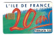 Telecarte Ile De France, Conseil Régional 20 Ans - Logo, Région Paris Avril 1996, Anniversaire Région - Other & Unclassified