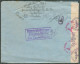 12 Pfg + 2x25pfg Hitler Dc FREITAL Sur Lettre Expres 3.5.1944 Nach Brussel + Zensuur En (backside) Purple Hs GEMEINSCHAF - WW II (Covers & Documents)