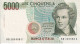 BILLETE DE ITALIA DE 5000 LIRAS DEL AÑO 1985 DE VELLINI SIN CIRCULAR (UNC) (BANKNOTE) DIFERENTES FIRMAS - 5.000 Lire