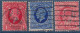 Grande Bretagne: 3 Timbres Différents Perforés Oblitérés D'Angleterre - Perfins