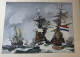 AQUARELLE ET PEINTURE COMBAT DU TEXEL D APRES EUGENE ISABEY Signé H. PIN? - Acquarelli