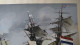 AQUARELLE ET PEINTURE COMBAT DU TEXEL D APRES EUGENE ISABEY Signé H. PIN? - Acuarelas